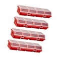 thumbnail image 3 of 4 cajas organizadoras de tornillos, divisoras, portátiles, a prueba de polvo, organizador de almacenamiento para artículos pequeños, tuercas, pernos, Rojo, 3 of 9