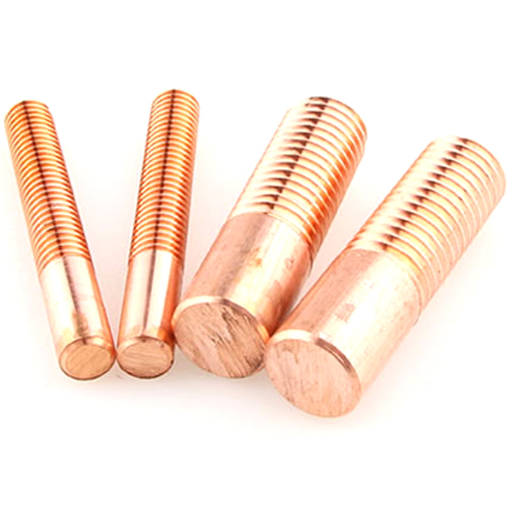 1Piece red copper threaded rod M6x30x50mm, tooth diameter: 4.5mm Shank diameter: 4.5mm.