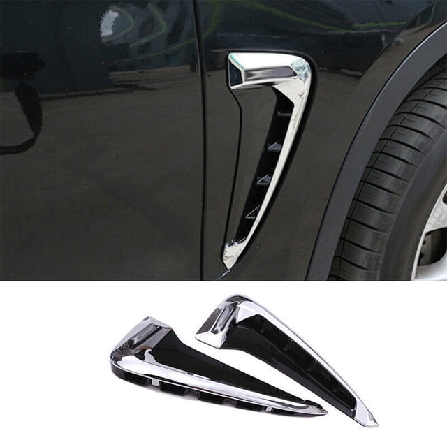for BMW X5 F15 2014-18 Chrome ABS Fender Body Side Vent Socket Cover Trim 2P-