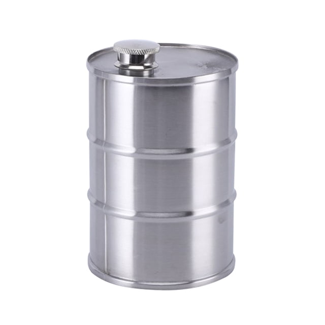 DQrwqpou Botella Alcohol Petaca Vino Barril 750 Ml para Acampar Al Aire Libre (plata)