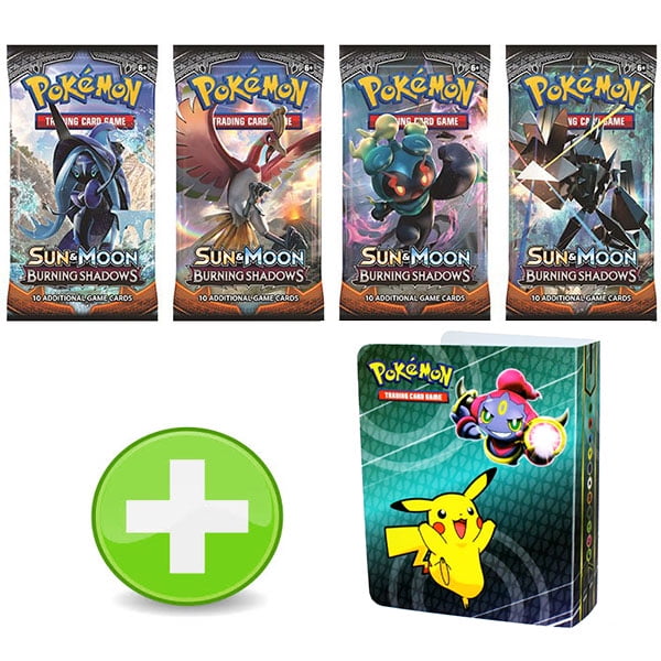 Pokemon Sun And Moon Burning Shadows Booster Pack With Hoopa And Pikachu Mini Binder Walmartcom
