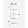 Corner Shelf With Led Light 5-tier Bookshelf For Small Space Narrow ...
