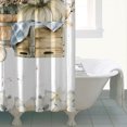 thumbnail image 4 of Thanksgiving Day Pumpkin Shower Curtain,Washable Bath Curtain with Hooks Retro Polyester Fabric Bathroom Curtains for Halloween Thansgiving Christmas Hotel Dorm, 4 of 5