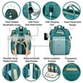thumbnail image 3 of Kabaqoo Baby Diaper Backpack with Changing Station, Multifunctional Baby Bag Shower Gift, Green, 3 of 8