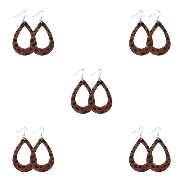 yingyy Leopard Print Earrings Girl Fashion Accessory Female Jewelry Ear Dangles Type 4 5Set