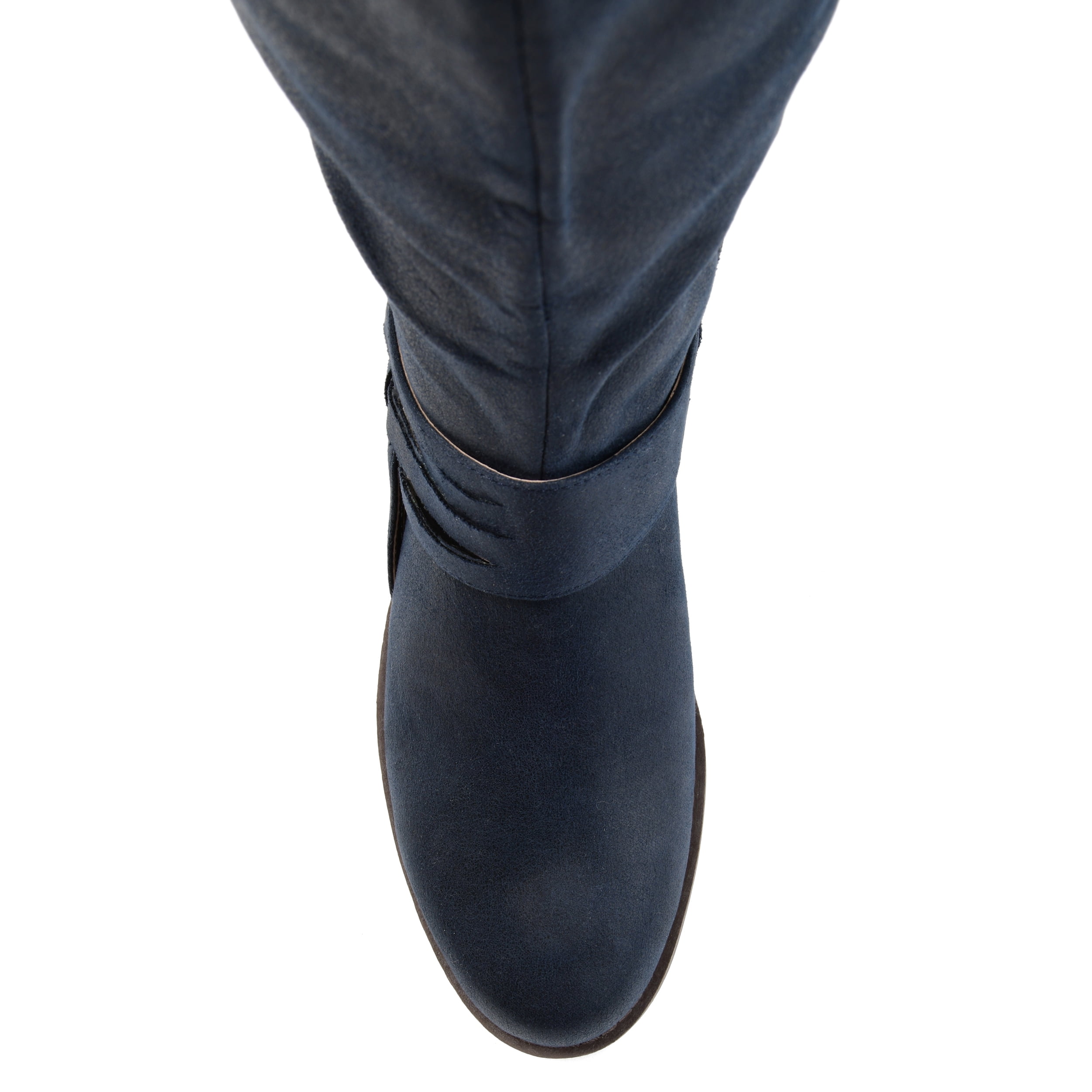 Brinley Co. Womens Extra Wide Calf Weave Detail Riding Boot