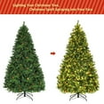 thumbnail image 3 of Gymax Pre-Lit 7' Premium Spruce Artificial Christmas Tree Hinged 460 LED Lights Pine Cones, 3 of 9