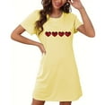 thumbnail image 4 of Jgppe Chemise de Nuit Mignonne pour Femmes Légère à Manches Courtes Col Rond, 4 of 5