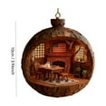 thumbnail image 3 of Decoración festiva para árbol, adorno acrílico, adorno colgante, con diseño elegante con accesorio para colgar fácilmente, recuerdo navideño para el árbol de Navidad, celebraciones festivas, 3 of 5