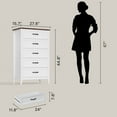 thumbnail image 2 of Asofer Heavy Duty 5-Drawer Dresser w/ Extra Deep Storage & Smooth Gliding Metal Drawers, Retro, 2 of 11
