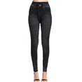thumbnail image 2 of uublik Womens Pants Leggings High Waist Stretchy Classic Skinny Pants Slimming Jeggings Denim Trousers Pants, Black, 2 of 4