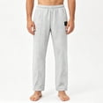 thumbnail image 4 of Yaoyar Men's Summer Fall Lightweight Beach Linen Pants Breathable Relaxed Fit Holiday Casual Trousers, 4 of 6