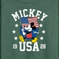 thumbnail image 3 of Disney - Mickey Waving Flag Usa - Women's Lightweight French Terry Long Sleeve Shirt, 3 of 5