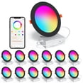 thumbnail image 1 of Downlight LED inteligente SikSog de 6" RGBCW 16W 1350 lm, Bluetooth, paquete de 12, 1 of 8