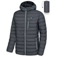 thumbnail image 2 of Mapamyumco Men's Packable Lightweight Puffer Jacket Hooded Windproof Winter Coat with Recycled Insulation Grey S, 2 of 7