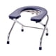 thumbnail image 1 of Taburete de asiento de inodoro en cuclillas para ancianos, silla cómoda, tablero de asiento esmerilado lavable, asiento de silla de inodoro plegable Negro 33cm Alto, 1 of 8