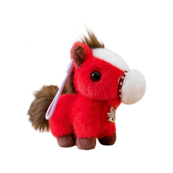 StuffedAn1ma1Keychain Bag Charm for Purse,Backpack,Handbag Soft Horse Keychain