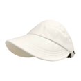 thumbnail image 7 of Sun Protective Outdoor Ladies Hat With Thin Brim Beach Sunshade Visor for Face Loop Hair Tie Hole Adjustable Summer Travel Cap, 7 of 7