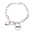 thumbnail image 1 of Cotizacion gracias Pulsera de cadena de corazón joyería encanto moda, 1 of 3