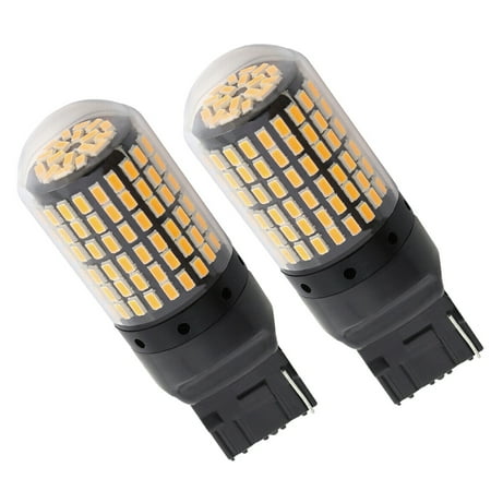 

2X 7440 Canbus Super Error Free LED Bulb T20 W21W 144 SMD Amber for Reverse Tail Turn Signal Light