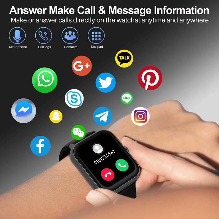 OWNTECH Smart Watch, IP67 Waterproof, 100+ Sports Modes