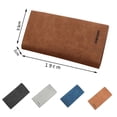 thumbnail image 3 of Cartera plegable ultradelgada larga para hombre, monedero simple, tarjetero de crédito vintage, talonario de cheques, embrague, cuero suave seitruly BB7241-02, 3 of 7