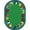 Green, variant on Joyful Faces Red 5 ft.4 in. x 7 ft.8 in. Oval  WearOn Nylon Machine Tufted- Cut Pile Just for Kids Rug