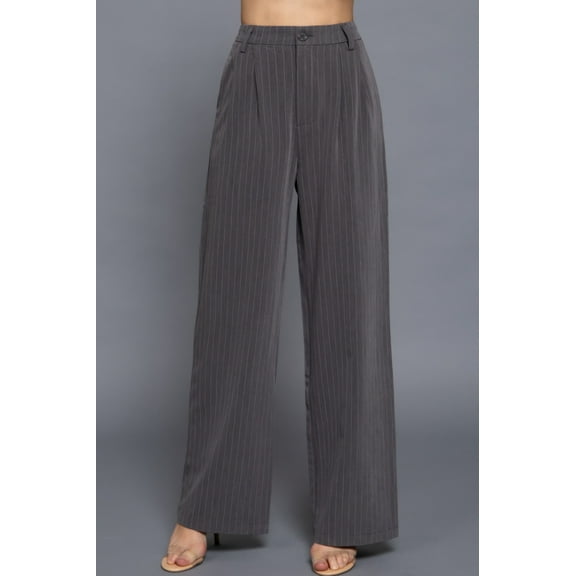 Pin Stripe Woven Straight Pants