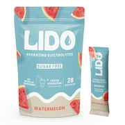 LIDO Hydrating Electrolytes | No Added Sugar | On The Go Powder Packets | No Artificial Ingredients | Vegan & Paleo Friendly | 28 Sticks - Watermelon