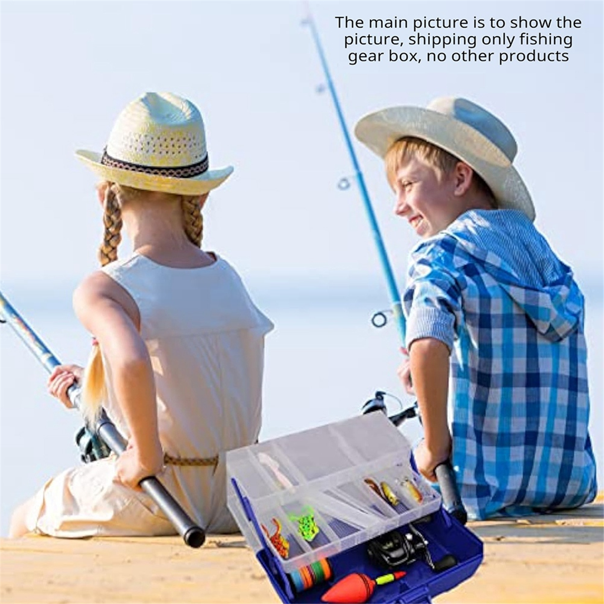 Fishing Storage Box Hook Tackle Tool Container with Handle Waterproof Equipment Box