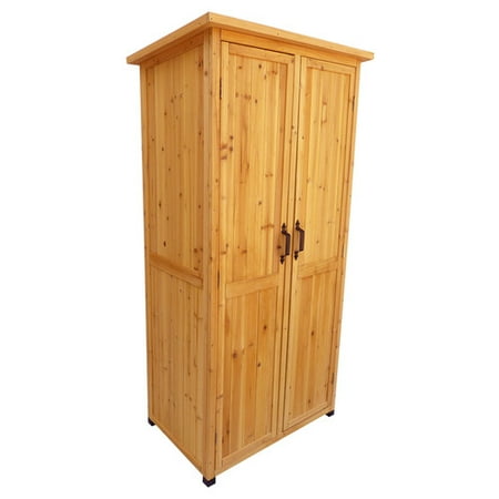 Leisure Season Vertical Storage Shed, Medium Brown