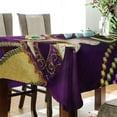 thumbnail image 3 of GZHJMY Mardi Gras Rectangle Tablecloth, Waterproof Stain Wrinkle Resistant Washable Polyester Table Cover for Picnic Dinner Holiday Kitchen Party Decor, 54 x 72 in Home Decor, 3 of 7