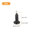 thumbnail image 2 of #6 x 3/8" Phillips Pan Head Self-tapping Screw, 50pcs - 304 Stainless Steel Round Head Wood Screw (Black), 2 of 6