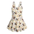 thumbnail image 4 of Uourmeti Watercolor Rooster & Wildflower Print Girls Skirted One Piece Swimsuit Quick Dry Soft Stretchy Swim Dress for Beach & Pool, 4 of 8