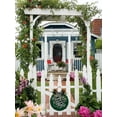 thumbnail image 3 of Eveokoki Happy Saint Patrick‘s Day Wooden Front Door Sign Rustic Round Wreath Wall Hanger Porch Decor Spring and Summer Farmhouse Decoration Housewarming Gift 12 Inches, 3 of 5