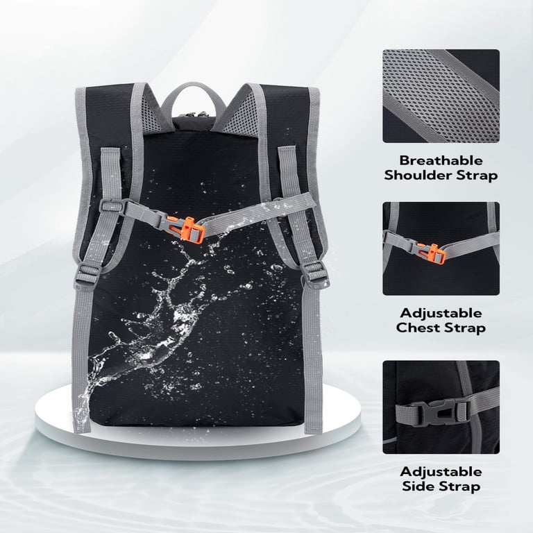 WATERFLY Unisex 25L Small Foldable Packable Travel Hiking  display picture 3