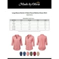 thumbnail image 2 of Made by Olivia Women's Long Sleeve Denim V-Neck Tencel Button Down Shirt, 2 of 4