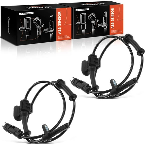 A-Premium ABS Wheel Speed Sensor Compatible with Chevy Models - Camaro 2010 2011 2012 2013 2014 2015 - Front Driver and Passenger Side, (2-PC Set), Replace# 92199861