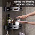 thumbnail image 5 of FloreceBien Estante triangular sin perforaciones para baño, lavabo de baño montado en la pared, 5 of 5
