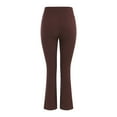 thumbnail image 4 of Brown Leggings for Women Women Leggings High Waist Stretchy Yoga Workout Causal Trendy Pants with Pockets Womens Work Pants, 4 of 5