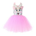 thumbnail image 5 of Dresses for Girls Kids Child Baby Sleeveless Cute Rabbit Party Tutu Dresses with Headband Set Princess Dress Size 5 Y-6 Y, 5 of 5