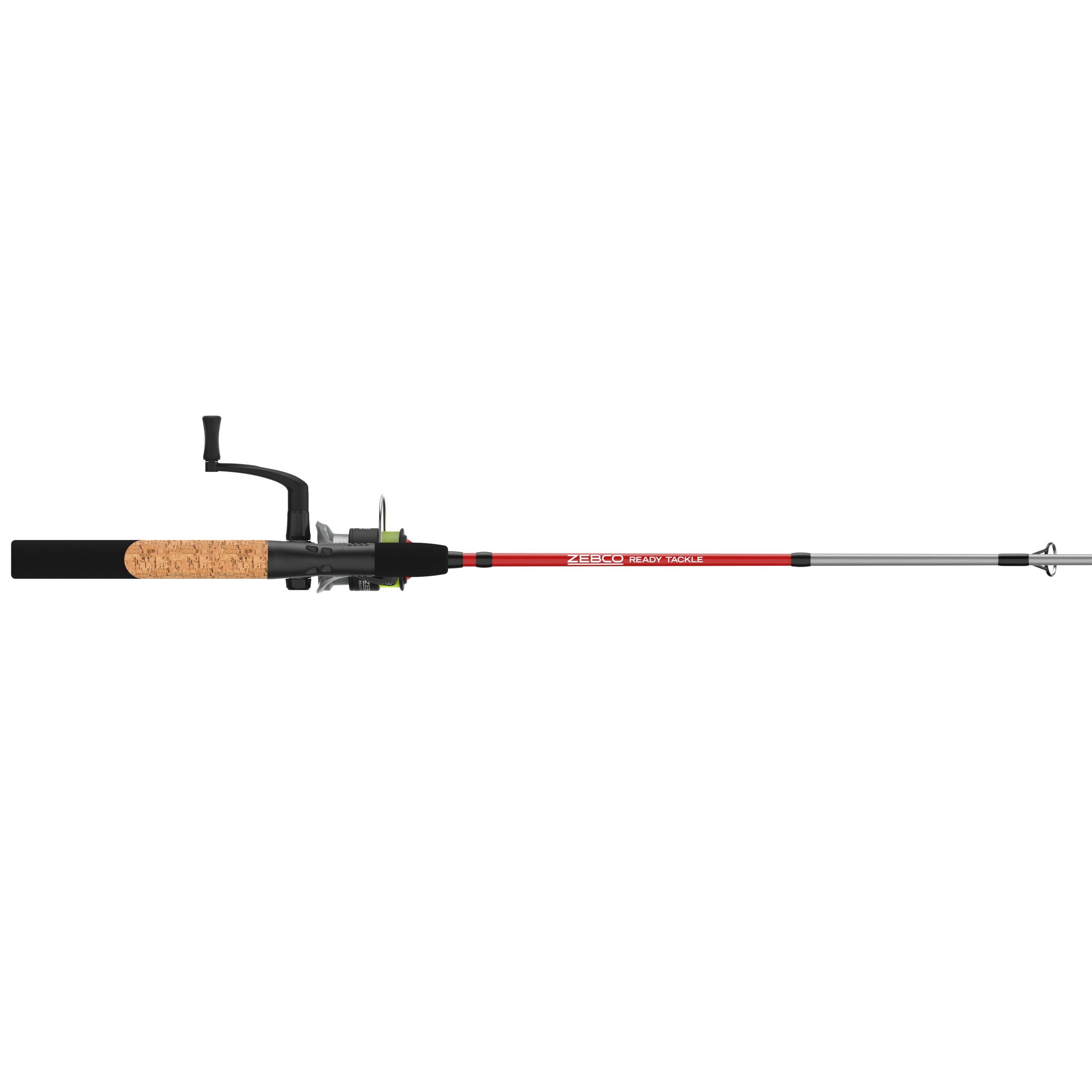 Zebco Ready Tackle Crappie Spinning Combo, 6-Foot 6-Inch, 2-Piece Fishing Rod, Size 10 Reel, 4-Pound Line, 21-Piece Tackle Kit