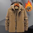 thumbnail image 2 of Men's Lightweight Windproof Hooded Jacket for Autumn Winter Outdoor Casual Wear with Comfortable Loose Fit, 2 of 2