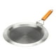 thumbnail image 1 of Sartén para crepas de acero inoxidable, plancha para tortillas con mango plegable, para inducción y gas 30 centímetros, 1 of 9