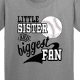 thumbnail image 4 of Inktastic Little Sister and Biggest Baseball Fan Youth T-Shirt, 4 of 5