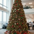 thumbnail image 3 of Northlight 50' x 4" Unlit Shiny Green/Red Tinsel Christmas Garland, 3 of 4