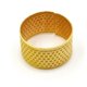 thumbnail image 1 of Cateissary Anillos de tejer Dedal de protección para los dedos Ajustable Especialmente diseñado Portátil Portátil Protección Herramientas de Suministros de marroquinería Anillo Oro Normal, 1 of 6