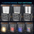 thumbnail image 3 of Ultra Bright Mini LED Flashlight & COB Work Light, Rechargeable, Rotatable Head, Magnetic Base & Metal Clip, 7 Modes, IP65 Waterproof, for Camping, Repair & Emergency, 3 of 12