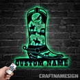 thumbnail image 4 of Craftnamesign Cowboy Boots Metal Wall Art, Cowboy Boots Metal Sign Decoration For Room, 4 of 5