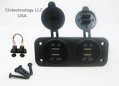 Dash Socket 12 Volt Power Plug Outlet Surface Panel Mounting Plate
